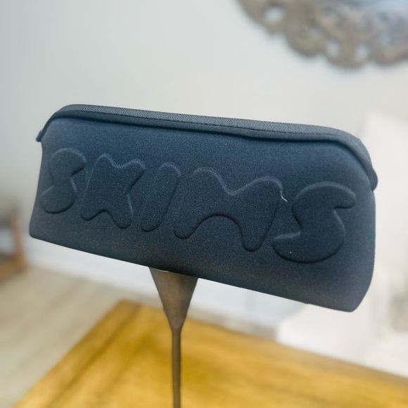 SKIMS Handbags - Skims Neoprene Black Zipper Pouch Case Cosmetic Waterproof Travel